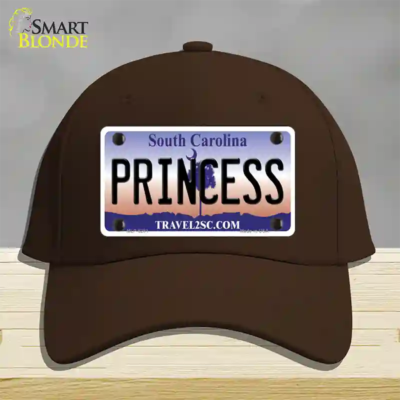 Princess South Carolina Novelty License Plate Hat Cotton / Dark Brown