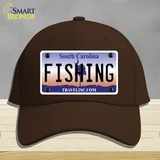 Fishing South Carolina Novelty License Plate Hat Cotton / Dark Brown