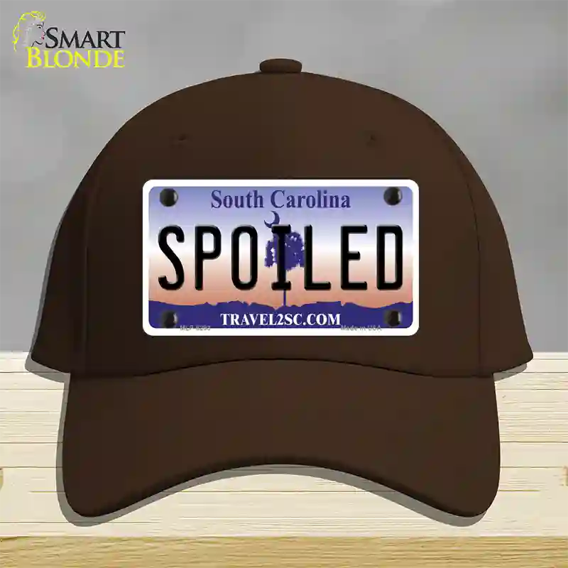 Spoiled South Carolina Novelty License Plate Hat Cotton / Dark Brown