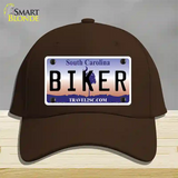 Biker South Carolina Novelty License Plate Hat Cotton / Dark Brown