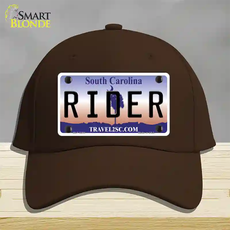 Rider South Carolina Novelty License Plate Hat Cotton / Dark Brown