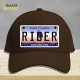 Rider South Carolina Novelty License Plate Hat Cotton / Dark Brown