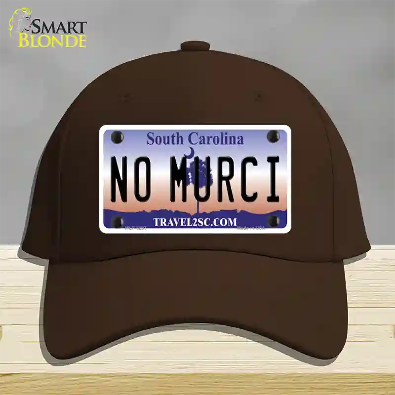 No Murci South Carolina Novelty License Plate Hat Cotton / Dark Brown