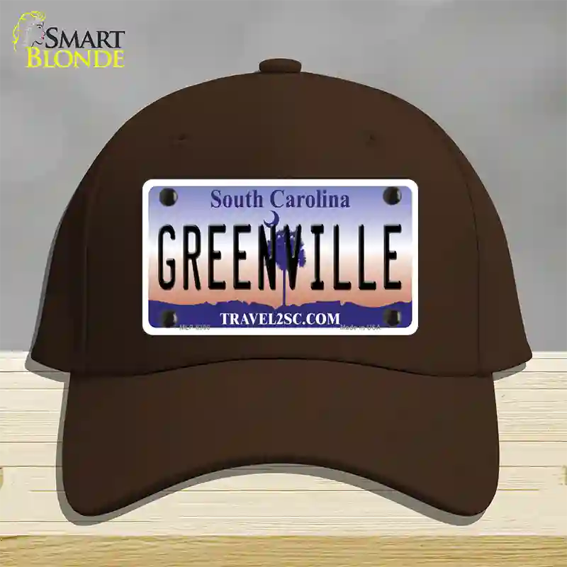 Greenville South Carolina Novelty License Plate Hat Cotton / Dark Brown