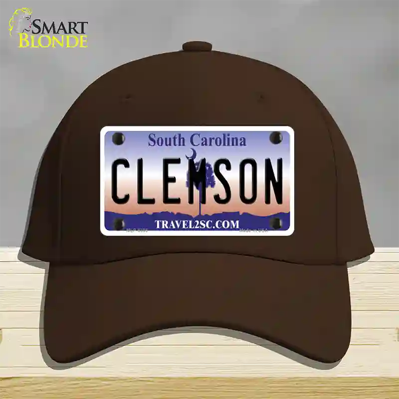 Clemson South Carolina Novelty License Plate Hat Cotton / Dark Brown