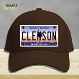 Clemson South Carolina Novelty License Plate Hat Cotton / Dark Brown