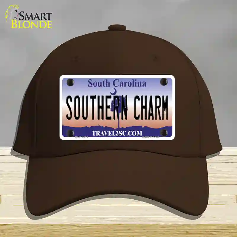 Southern Charm South Carolina Novelty License Plate Hat Cotton / Dark Brown