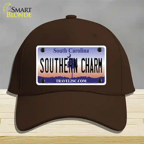 Southern Charm South Carolina Novelty License Plate Hat Cotton / Dark Brown