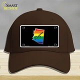 Arizona Rainbow Novelty License Plate Hat Cotton / Dark Brown