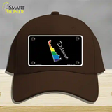 Delaware Rainbow Novelty License Plate Hat Cotton / Dark Brown