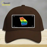 Georgia Rainbow Novelty License Plate Hat Cotton / Dark Brown