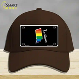 Indiana Rainbow Novelty License Plate Hat Cotton / Dark Brown