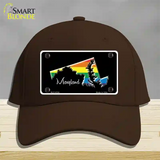 Maryland Rainbow Novelty License Plate Hat Cotton / Dark Brown