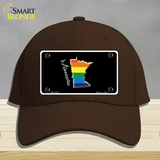 Minnesota Rainbow Novelty License Plate Hat Cotton / Dark Brown