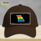 Missouri Rainbow Novelty License Plate Hat Cotton / Dark Brown