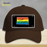 South Dakota Rainbow Novelty License Plate Hat Cotton / Dark Brown