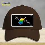 West Virginia Rainbow Novelty License Plate Hat Cotton / Dark Brown