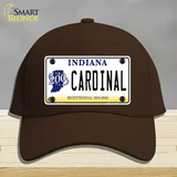 Cardinal Indiana Novelty License Plate Hat Cotton / Dark Brown