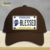 Blessed Indiana Novelty License Plate Hat Cotton / Dark Brown