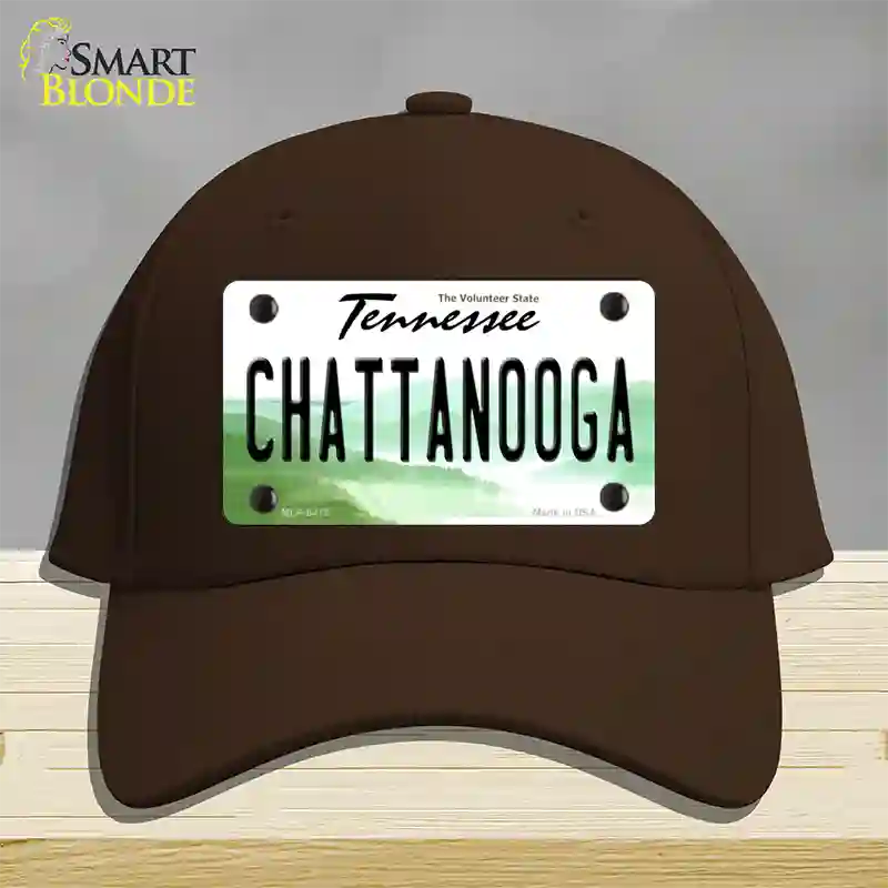 Chattanooga Tennessee Novelty License Plate Hat Cotton / Dark Brown