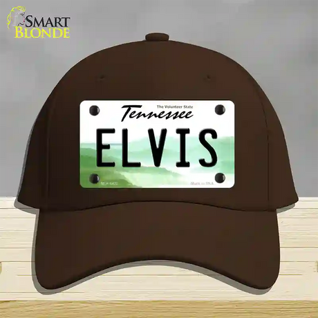 Elvis Tennessee Novelty License Plate Hat Cotton / Dark Brown