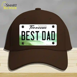 Best Dad Tennessee Novelty License Plate Hat Cotton / Dark Brown