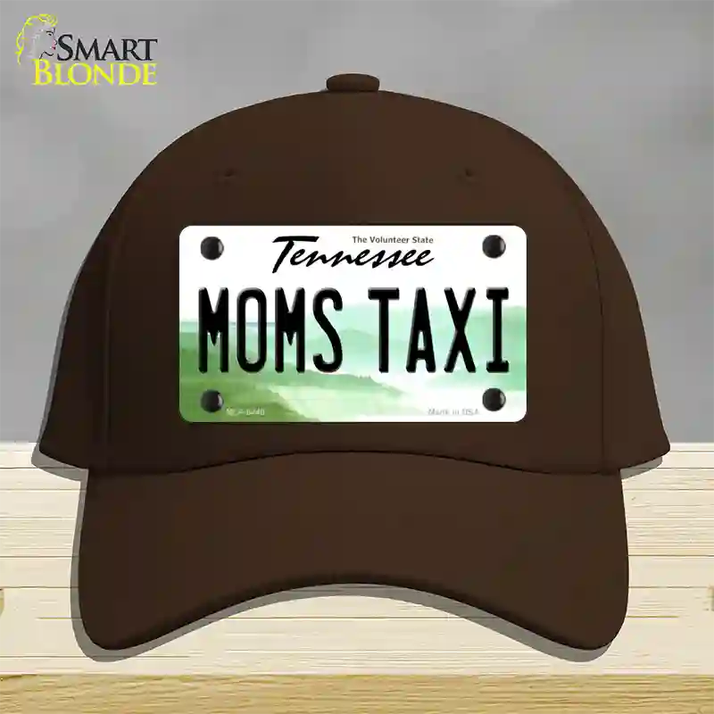 Moms Taxi Tennessee Novelty License Plate Hat Cotton / Dark Brown