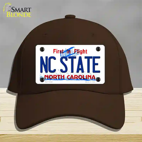 North Carolina State Novelty License Plate Hat Cotton / Dark Brown