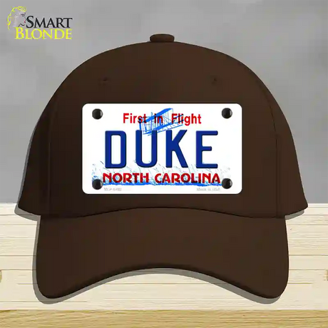 Duke North Carolina Novelty License Plate Hat Cotton / Dark Brown