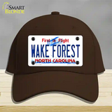 Wake Forest North Carolina Novelty License Plate Hat Cotton / Dark Brown