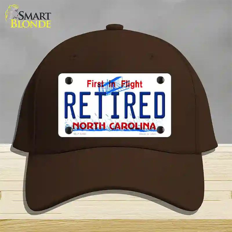 Retired North Carolina Novelty License Plate Hat Cotton / Dark Brown