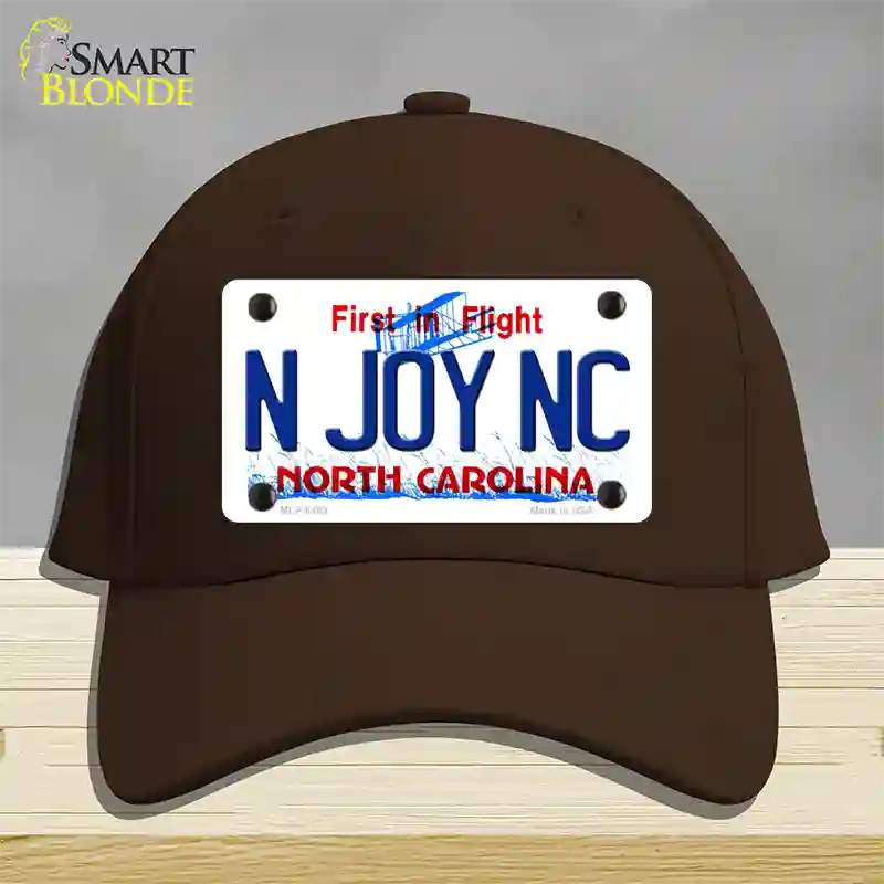 N Joy North Carolina Novelty License Plate Hat Cotton / Dark Brown