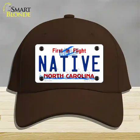 Native North Carolina Novelty License Plate Hat Cotton / Dark Brown