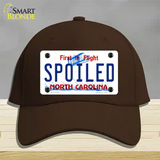 Spoiled North Carolina Novelty License Plate Hat Cotton / Dark Brown