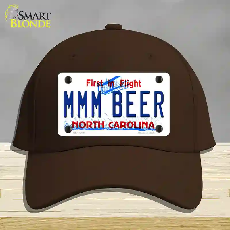 MMM Beer North Carolina Novelty License Plate Hat Cotton / Dark Brown