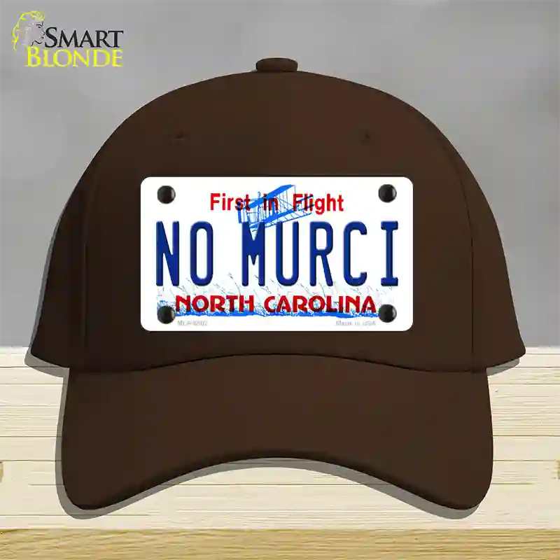 No Murci North Carolina Novelty License Plate Hat Cotton / Dark Brown