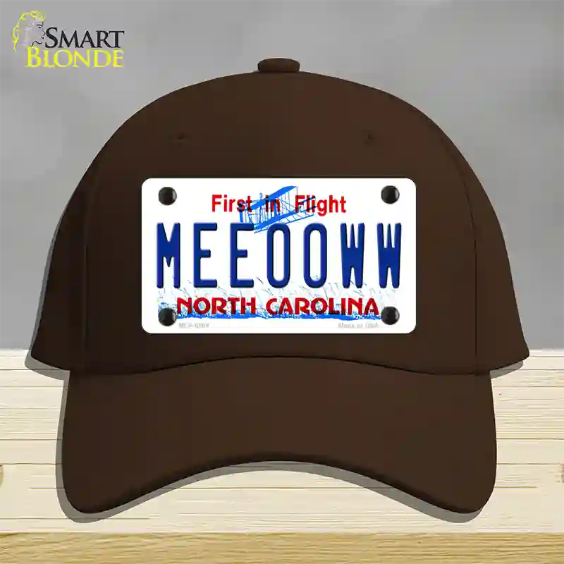 Meeooww North Carolina Novelty License Plate Hat Cotton / Dark Brown