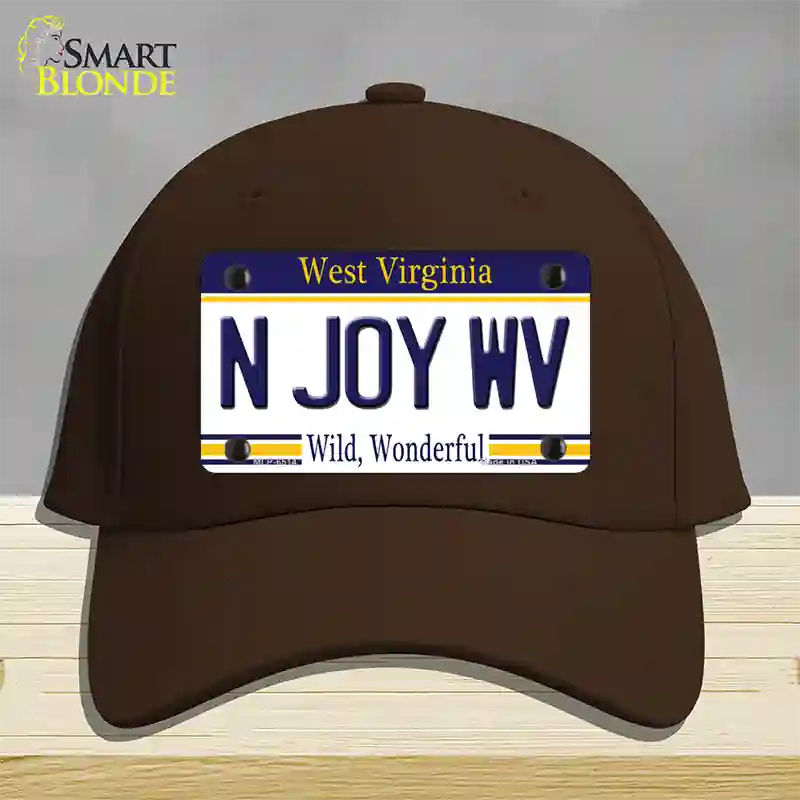 N Joy West Virginia Novelty License Plate Hat Cotton / Dark Brown