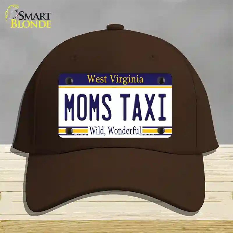 Moms Taxi West Virginia Novelty License Plate Hat Cotton / Dark Brown