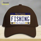 Fishing West Virginia Novelty License Plate Hat Cotton / Dark Brown