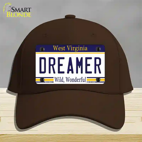 Dreamer West Virginia Novelty License Plate Hat Cotton / Dark Brown