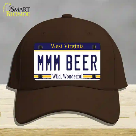 MMM Beer West Virginia Novelty License Plate Hat Tag Cotton / Dark Brown