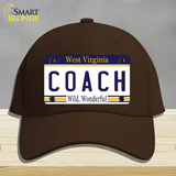 Coach West Virginia Novelty License Plate Hat Cotton / Dark Brown