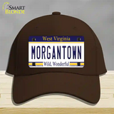 Morgantown West Virginia Novelty License Plate Hat Cotton / Dark Brown