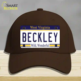 Beckley West Virginia Novelty License Plate Hat Cotton / Dark Brown