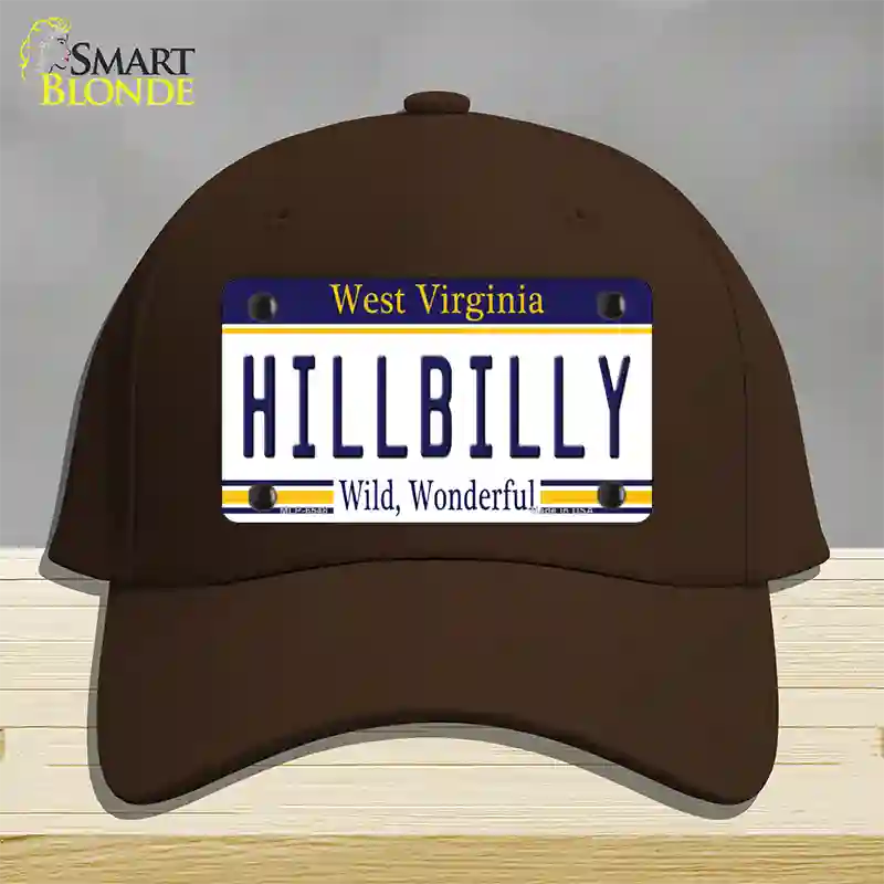 Hillbilly West Virginia Novelty License Plate Hat Cotton / Dark Brown