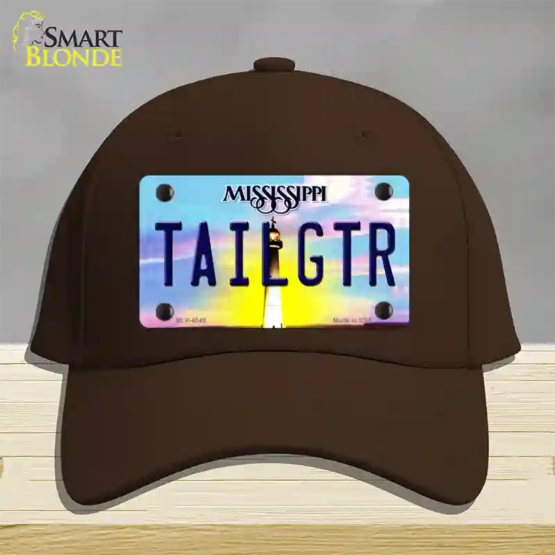 Tailgtr Mississippi Novelty License Plate Hat Cotton / Dark Brown