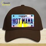 Hot Mama Mississippi Novelty License Plate Hat Cotton / Dark Brown