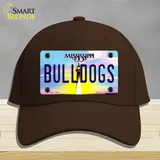 Bulldogs Mississippi Novelty License Plate Hat Cotton / Dark Brown