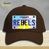 Rebels Mississippi Novelty License Plate Hat Cotton / Dark Brown